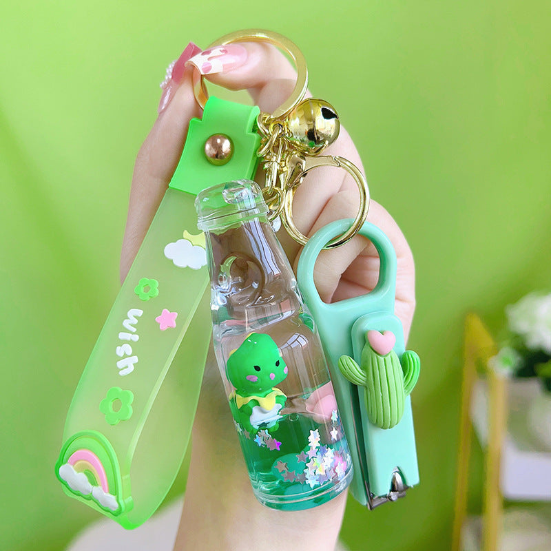 Wholesale Acrylic Little Green Dragon Cute Keychains